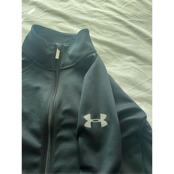 Under Armour Black Full Zip Sweatshirt Semi Fitted Woman’s Size Medium- A Few Sn - Picture 6 of 11